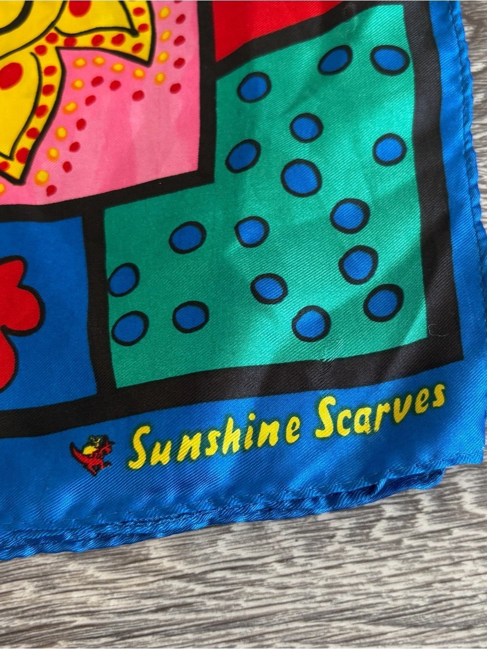 Blue Multicolor Women's Silk-Feel Scarf - Picture 2 of 6